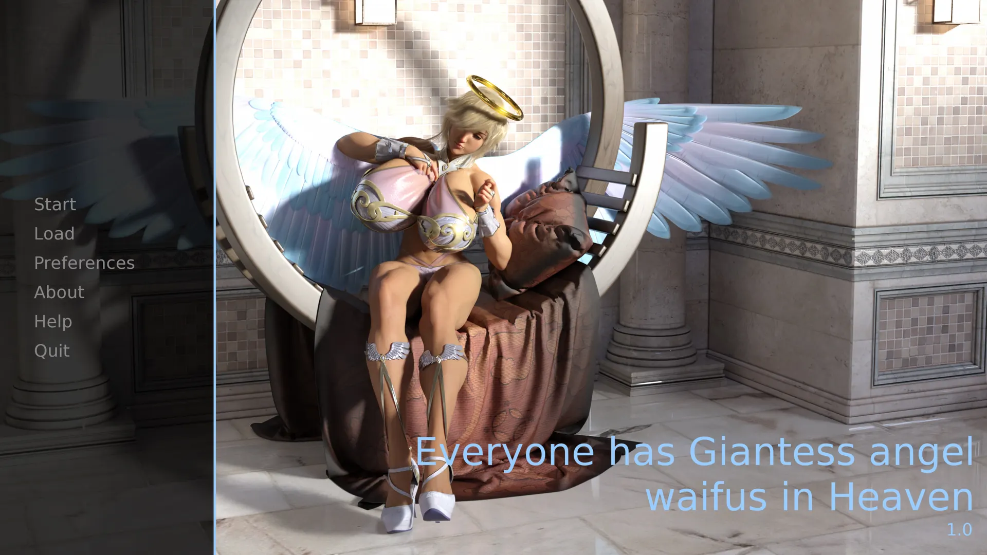 Everyone Has Giantess Angel Waifus in Heaven screenshot 1