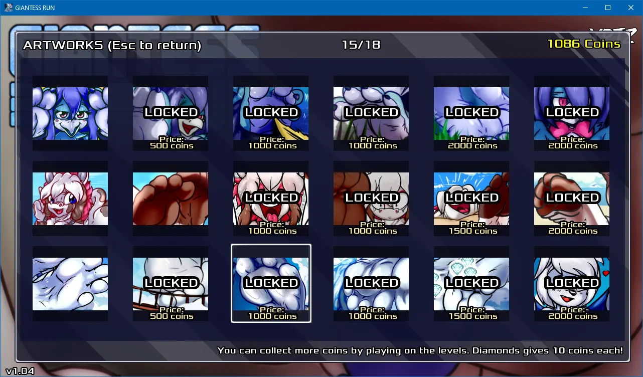GiantessRun (NSFW furry paw fetish game) screenshot 2